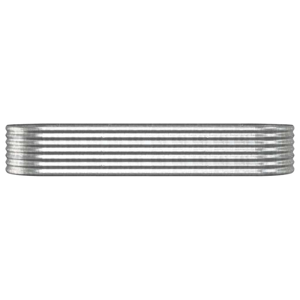 Vidaxl plantenbak 224x80x36 cm gegalvaniseerd staal zilverkleurig
