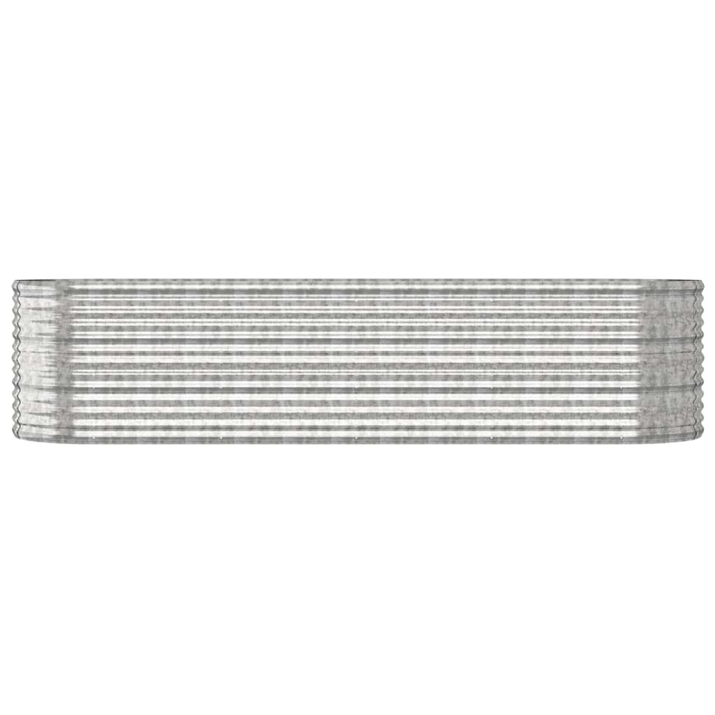 Vidaxl plantenbak 296x80x68 cm gegalvaniseerd staal zilverkleurig