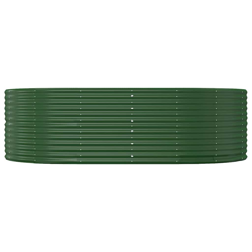 Vidaxl verhoogde tuinbak groen 212x140x68 cm gegalvaniseerd staal