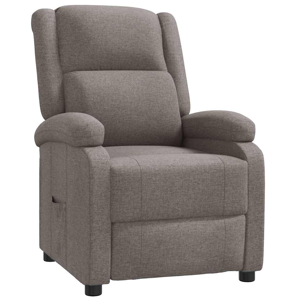 Vidaxl fauteuil verstelbaar stof taupe