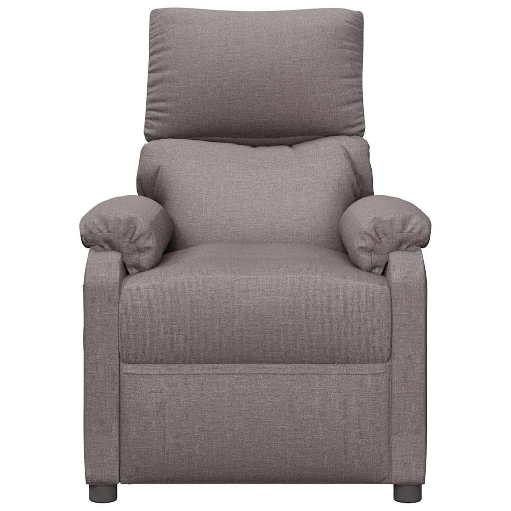 Vidaxl fauteuil verstelbaar stof taupe