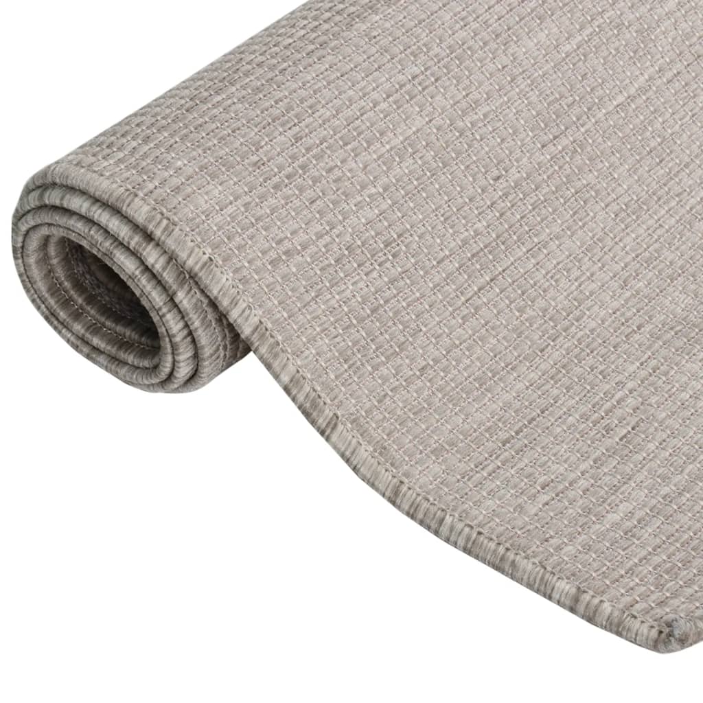 Vidaxl buitenkleed platgeweven 160x230 cm lichtgrijs