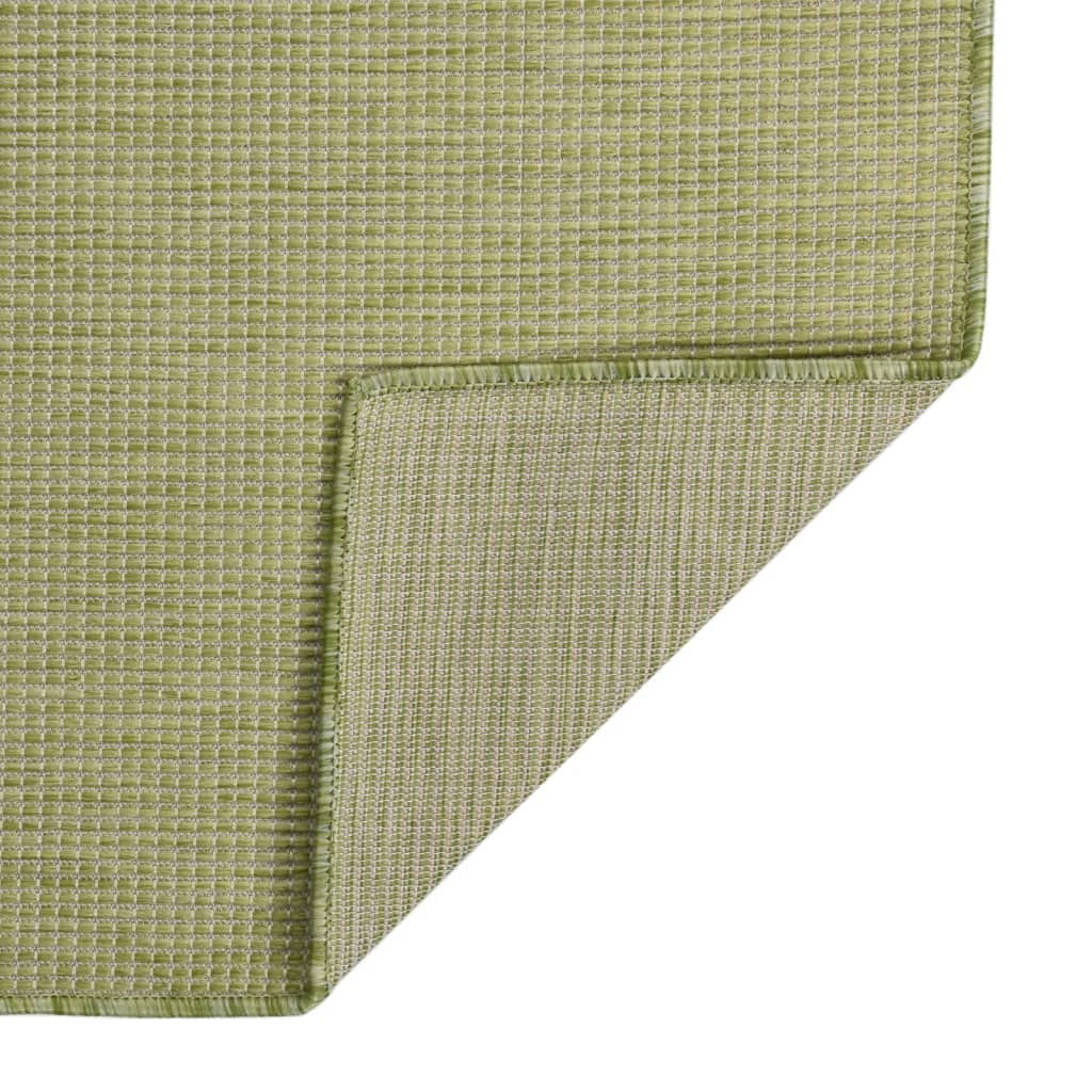 Vidaxl buitenkleed platgeweven 80x150 cm groen