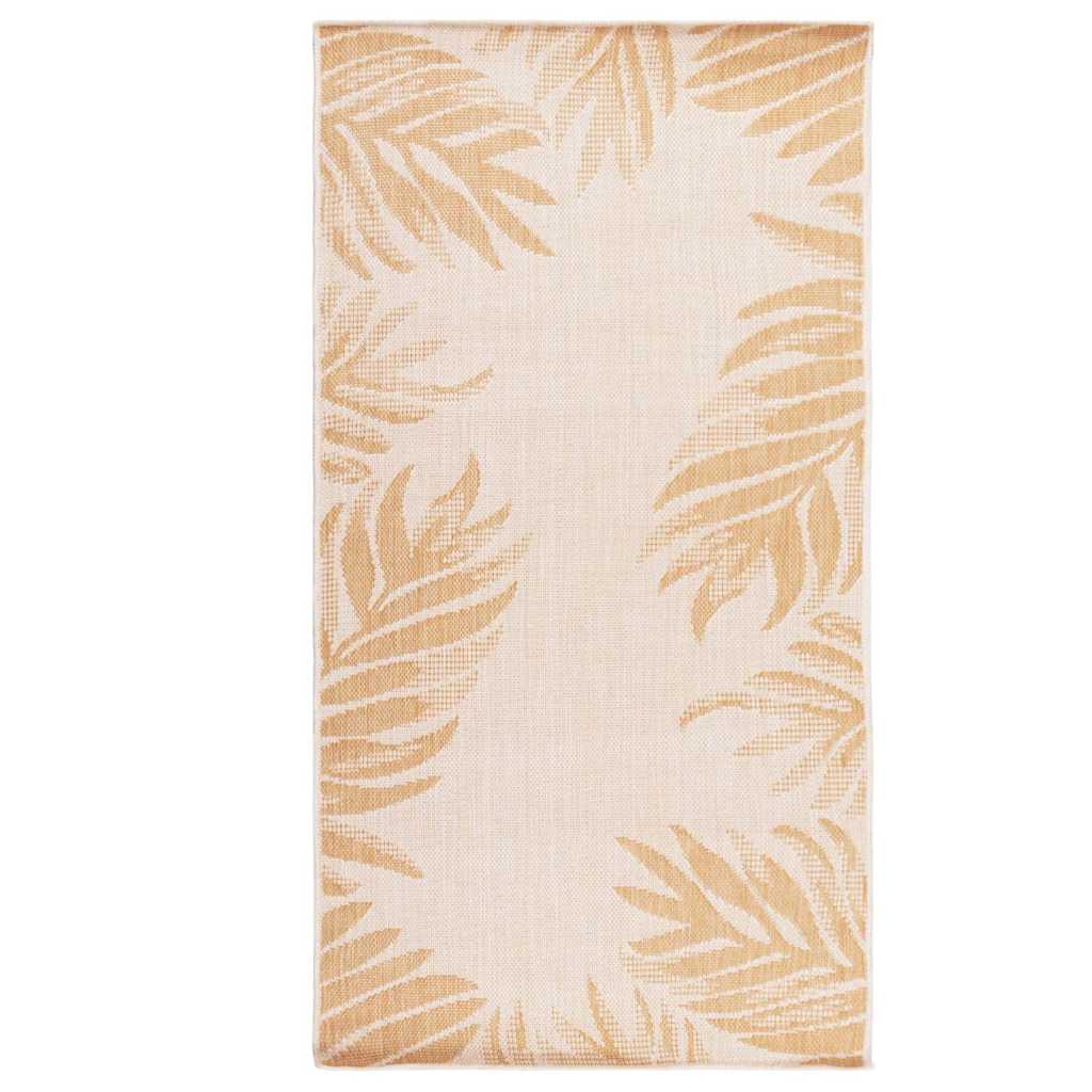 Vidaxl buitenkleed met bladpatroon platgeweven 80x150 cm
