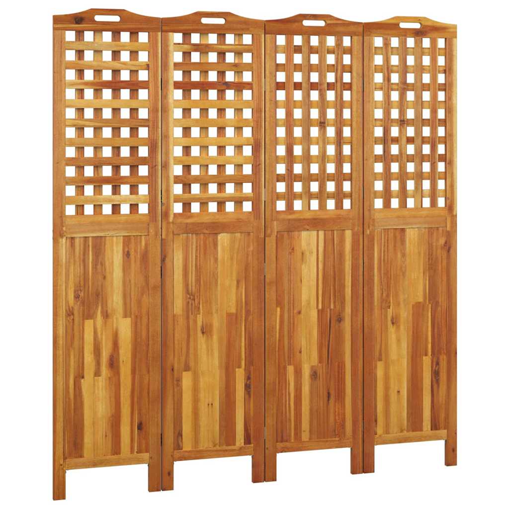 Vidaxl kamerscherm met 4 panelen 162x2x180 cm massief acaciahout
