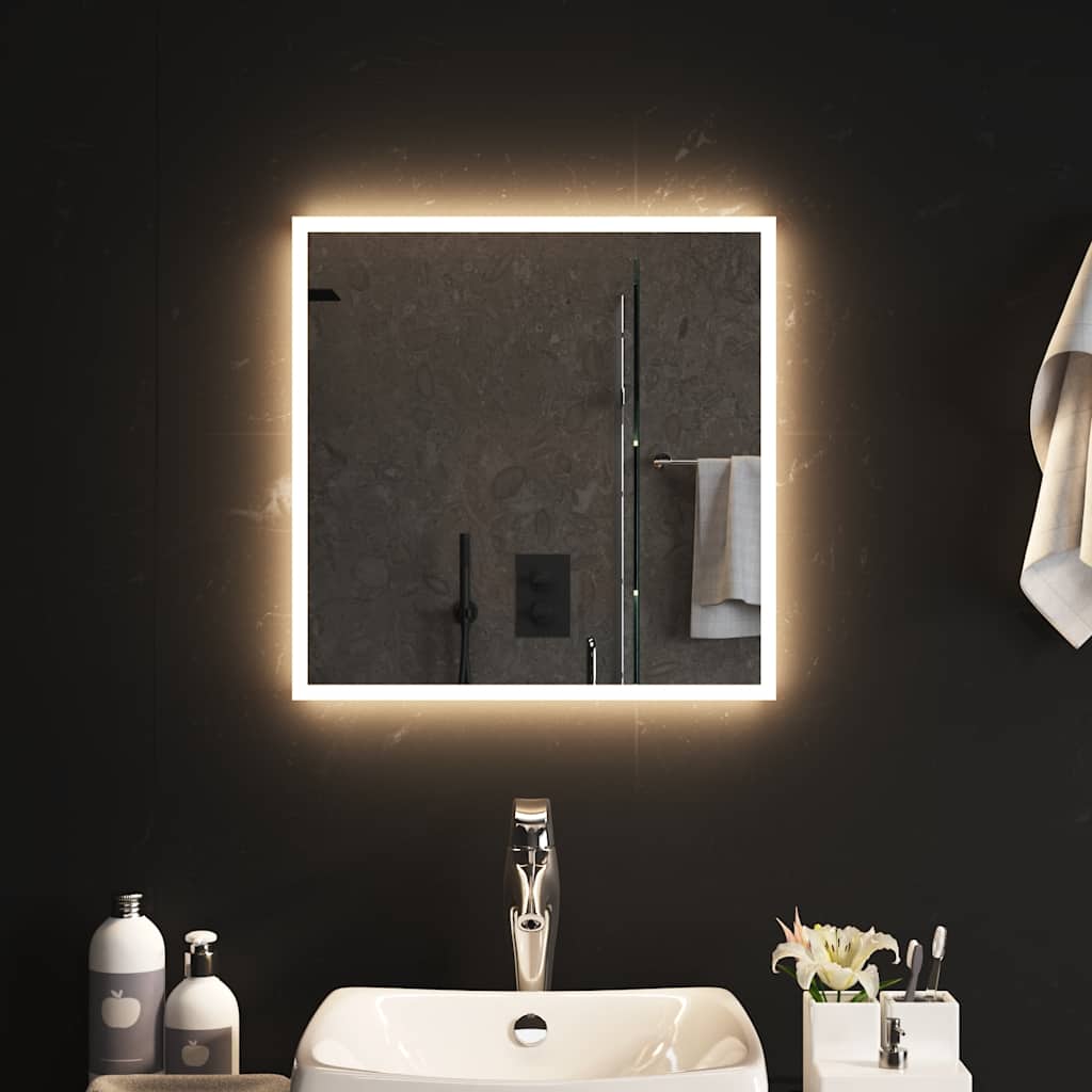 Vidaxl badkamerspiegel led 50x50 cm