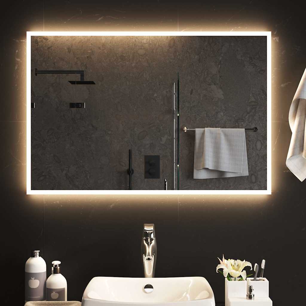 Vidaxl badkamerspiegel led 90x60 cm