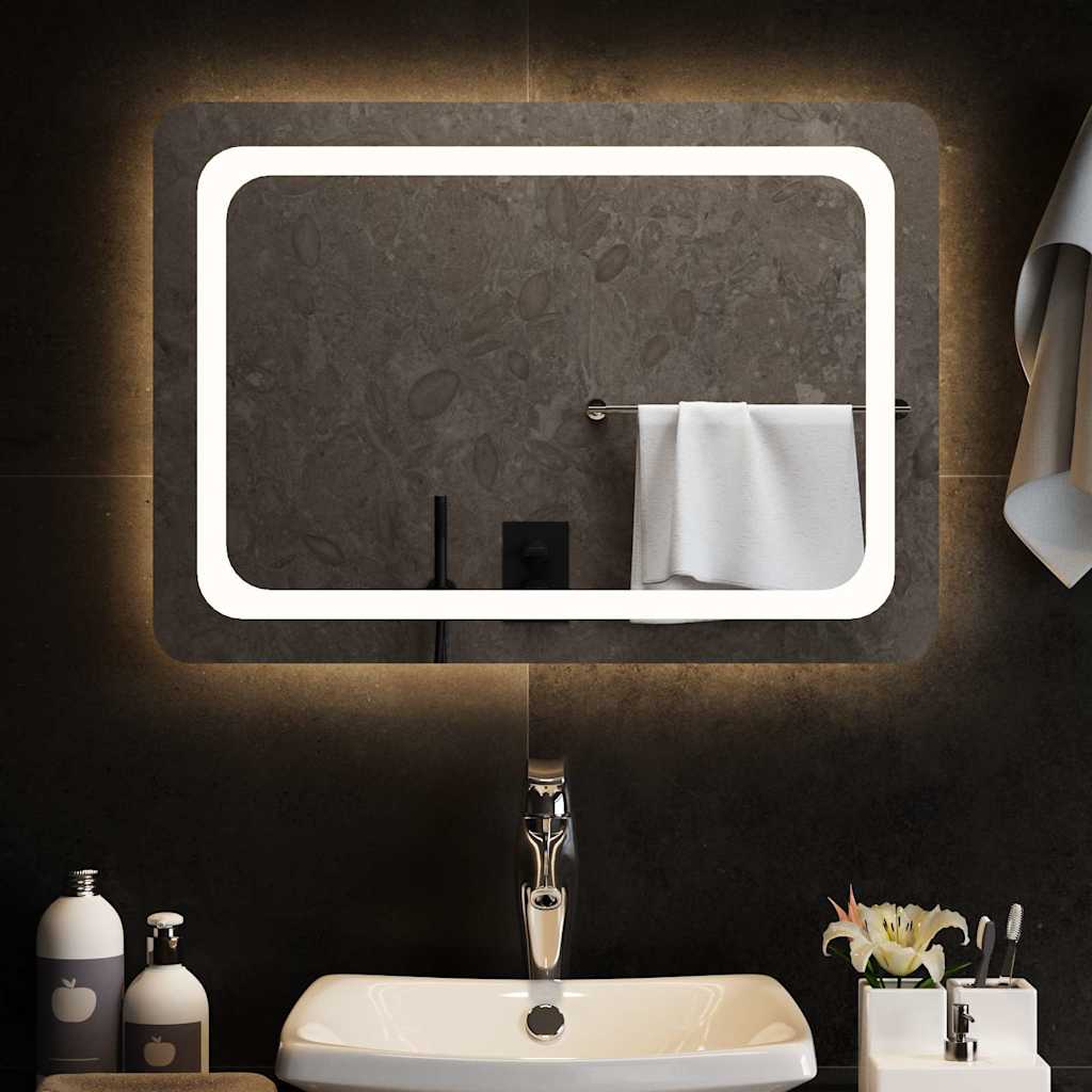 Vidaxl badkamerspiegel led 70x50 cm