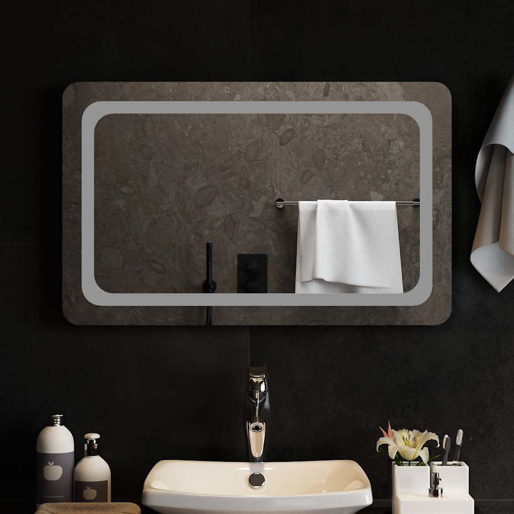 Vidaxl badkamerspiegel led 80x50 cm