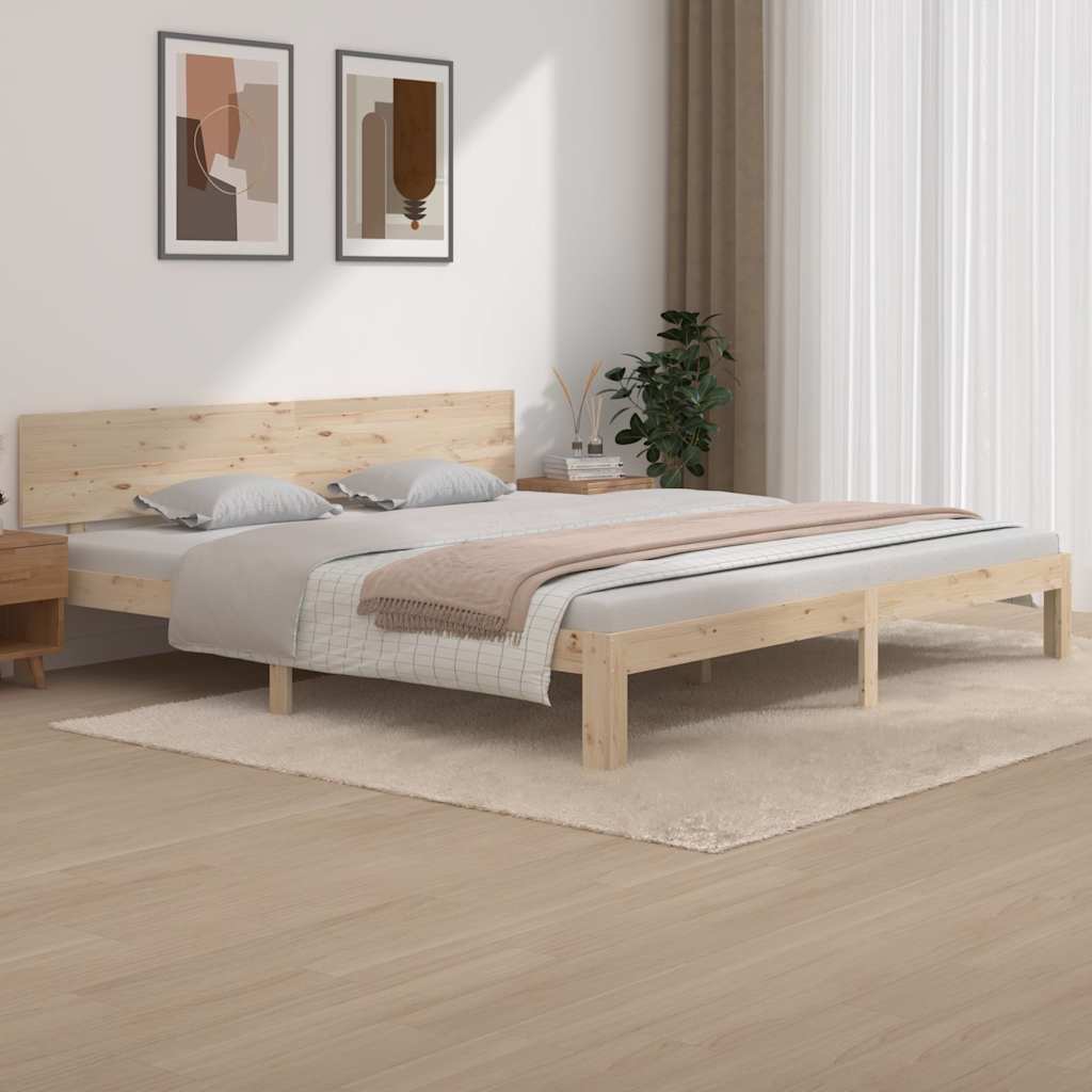 Vidaxl bedframe massief grenenhout 200x200 cm