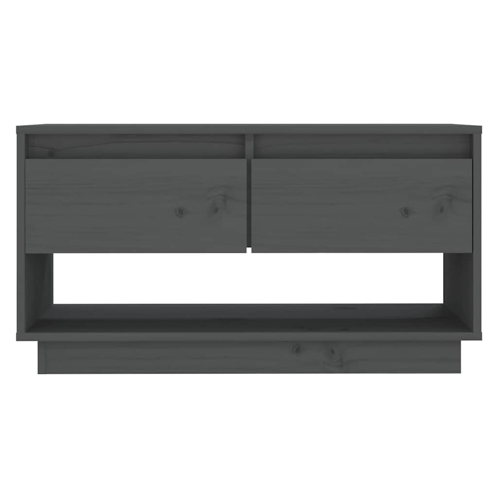 Vidaxl tv-meubel 74x34x40 cm massief grenenhout grijs