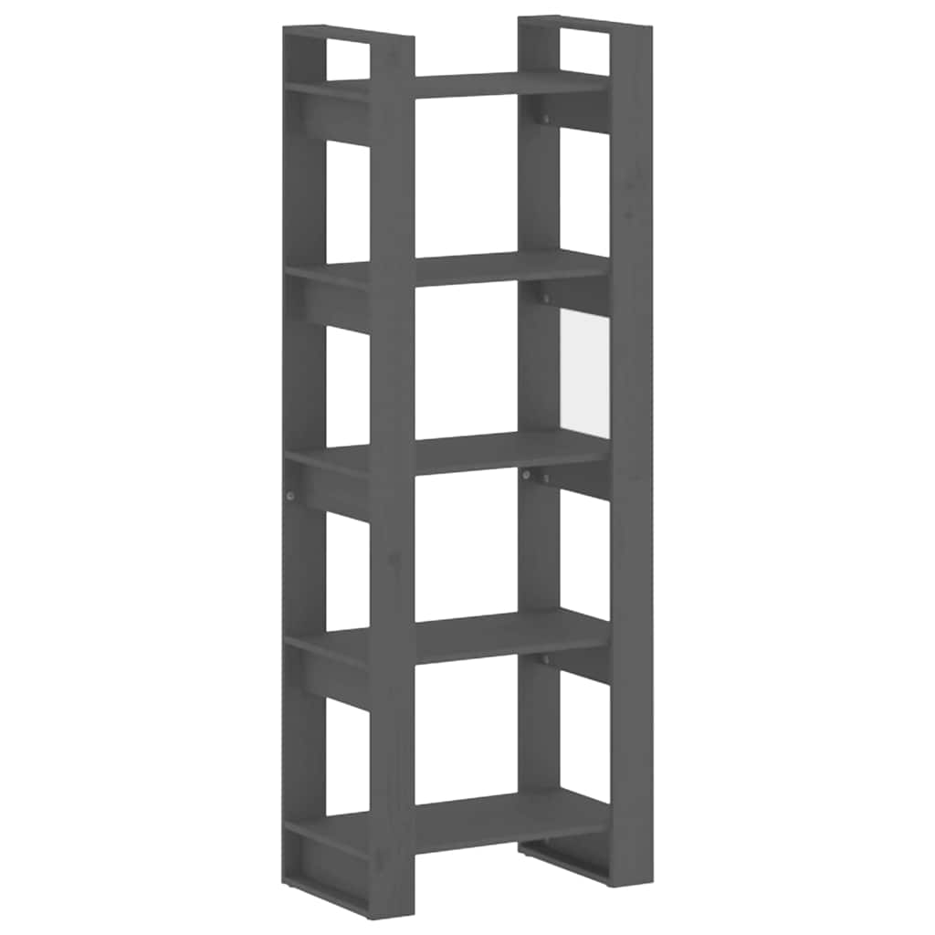 Vidaxl boekenkast kamerscherm 60x35x160 cm massief hout grijs
