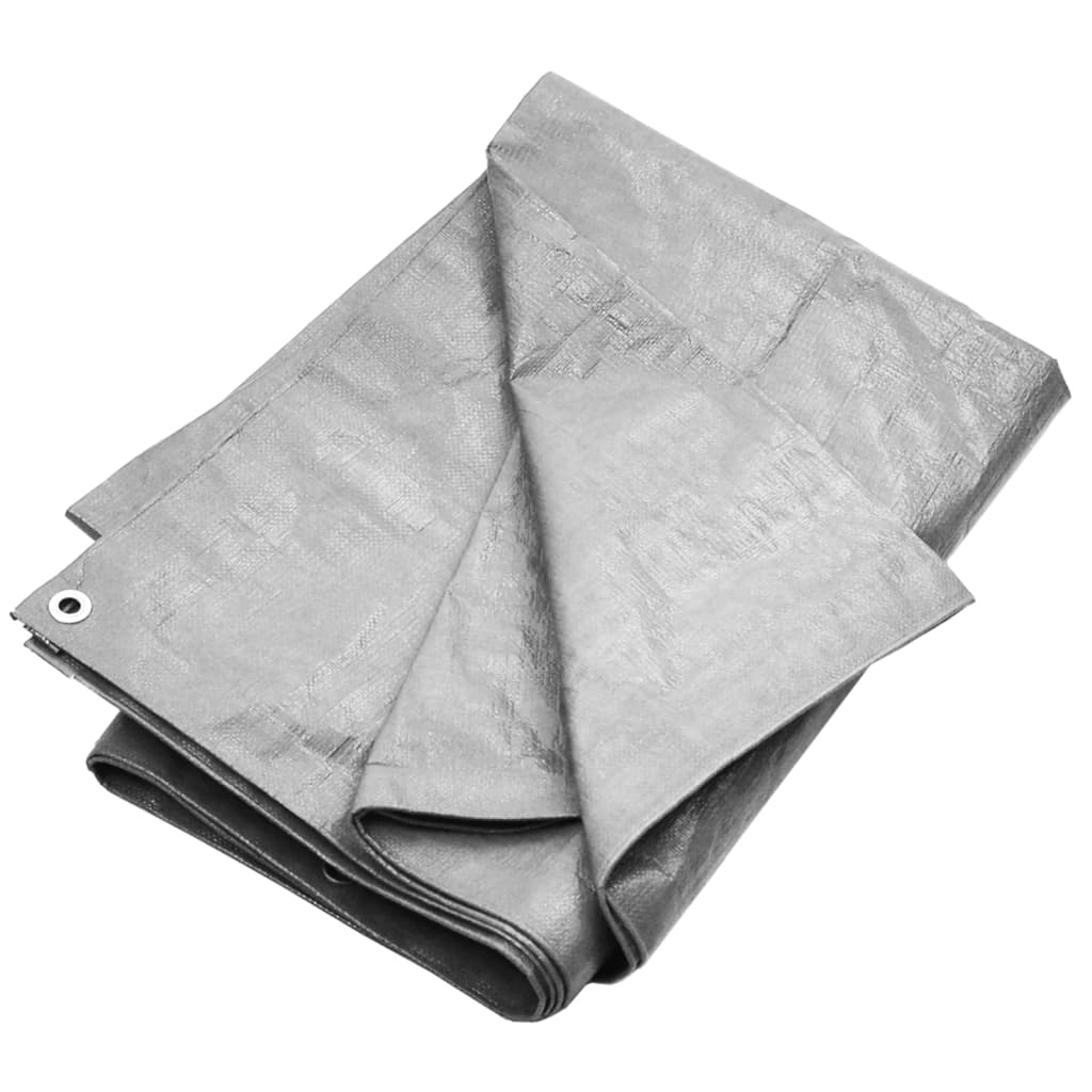 Vidaxl dekzeil 180 g m² 8x12 m hdpe grijs