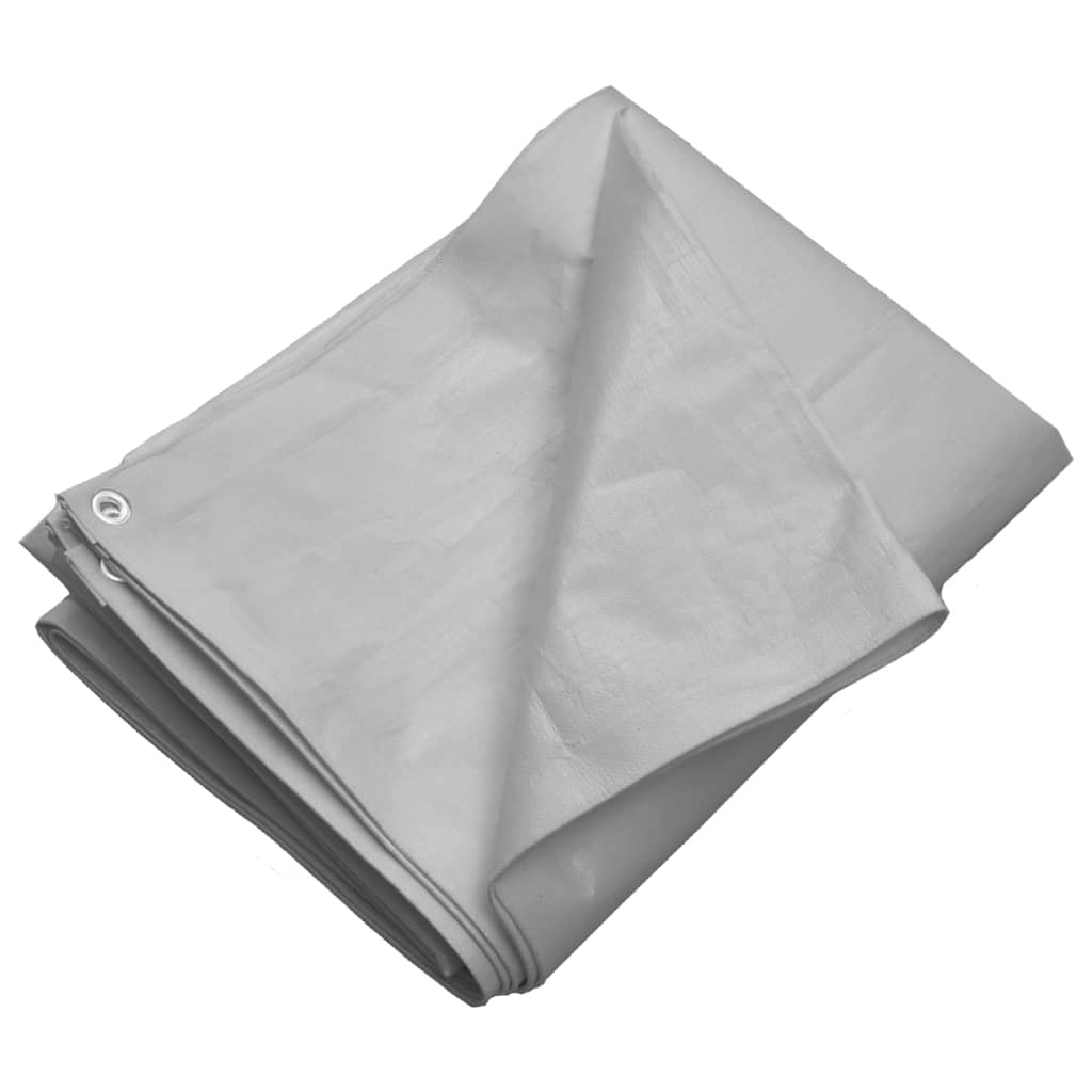Vidaxl dekzeil 260 g m² 8x8 m hdpe grijs