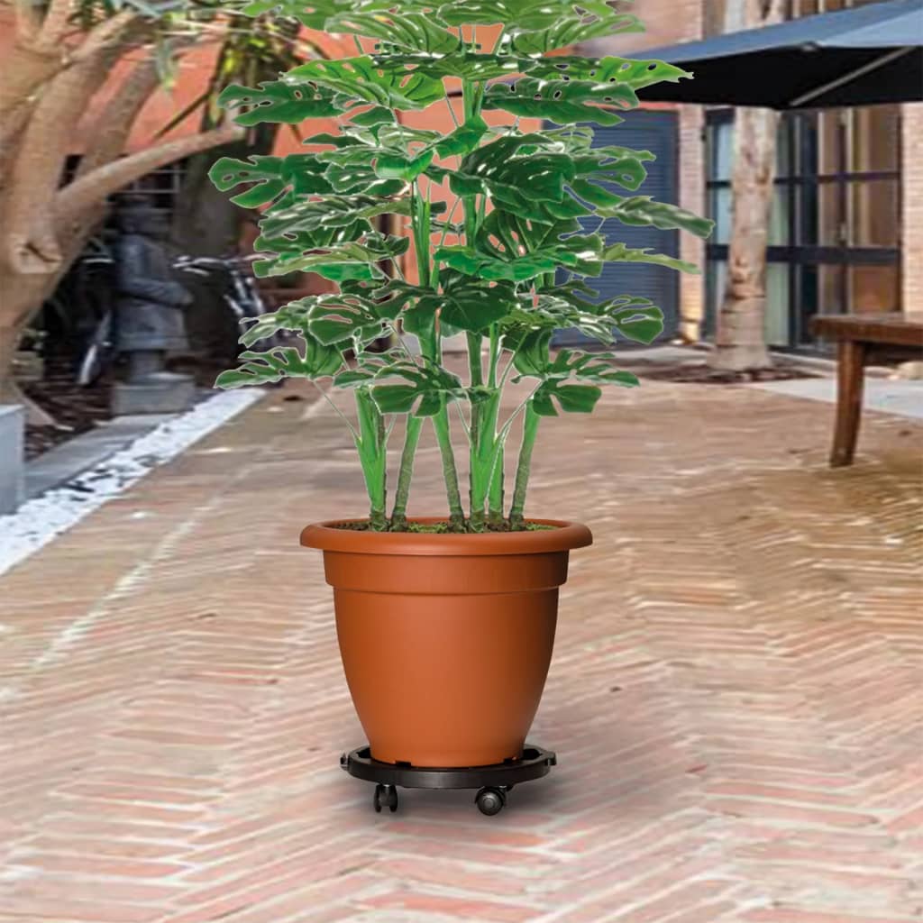 VidaXL Plantentrolley met wielen 170 kg diameter 30 cm zwart