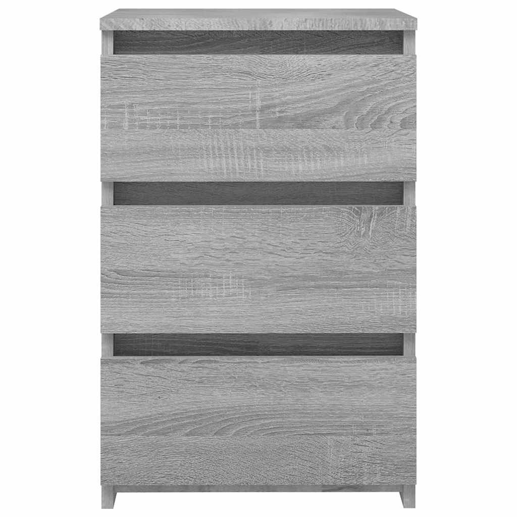 Vidaxl nachtkastje 40x35x62,5 cm bewerkt hout grijs sonoma eikenkleur