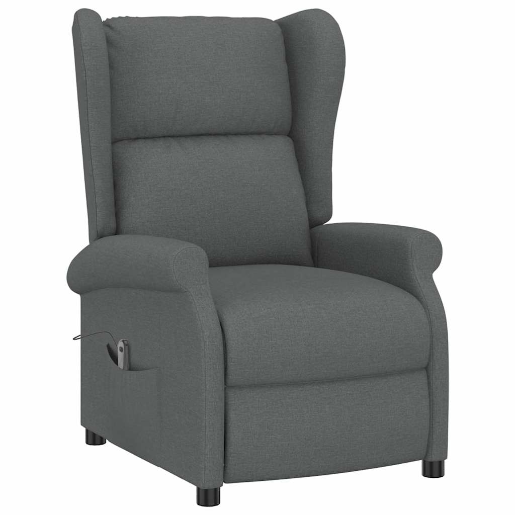 Vidaxl fauteuil verstelbaar elektrisch stof grijs