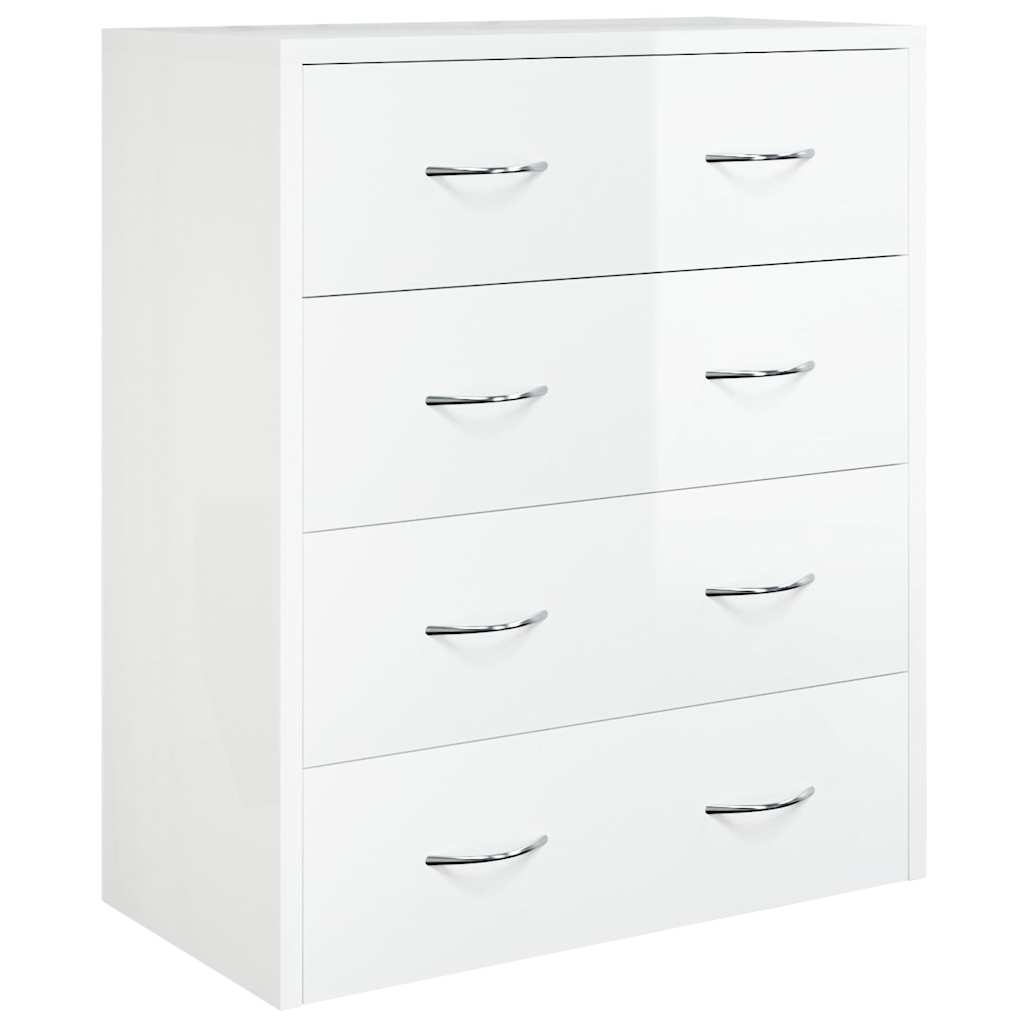 Vidaxl dressoir met 4 lades 60x30,5x71 cm hoogglans wit