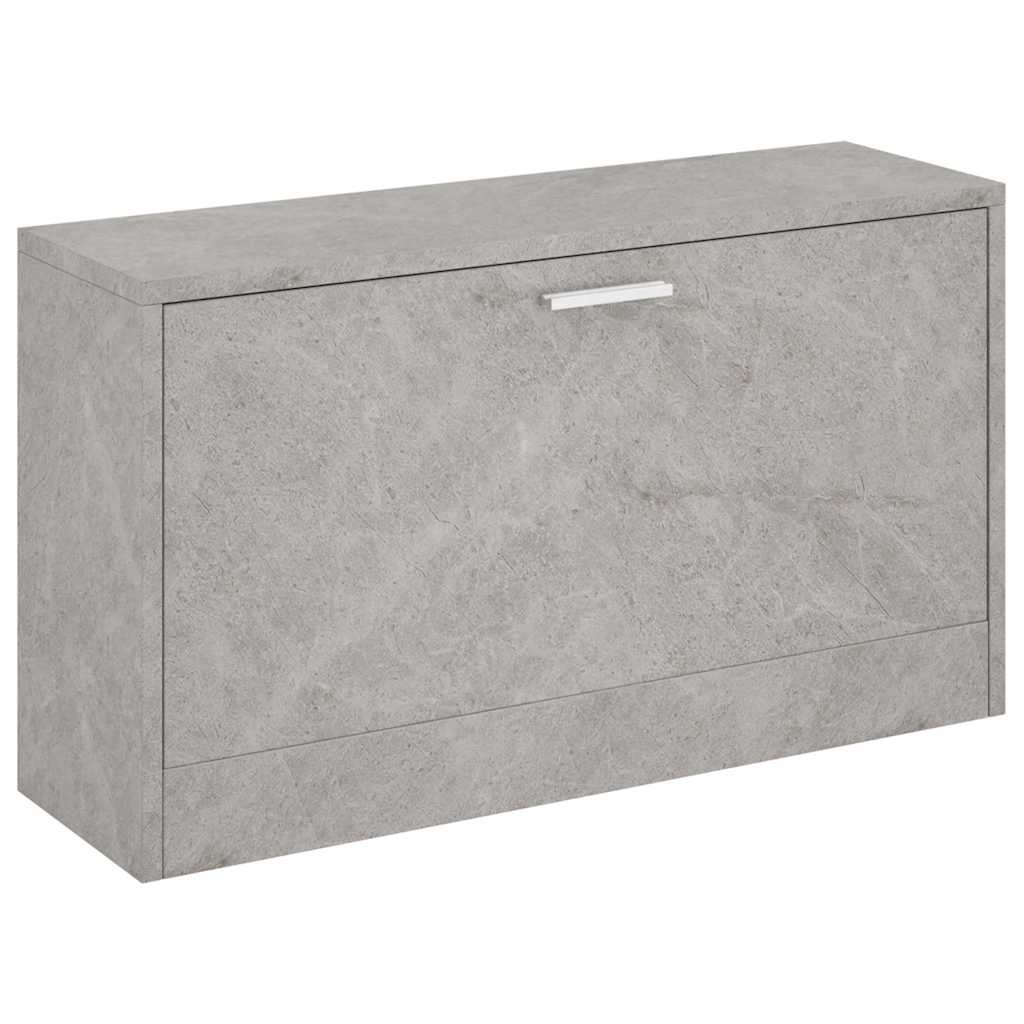 Vidaxl schoenenbank 80x24x45 cm bewerkt hout betongrijs