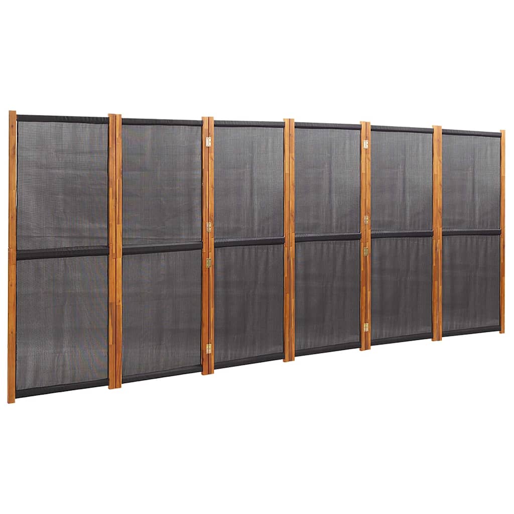 Vidaxl kamerscherm met 6 panelen 420x180 cm zwart