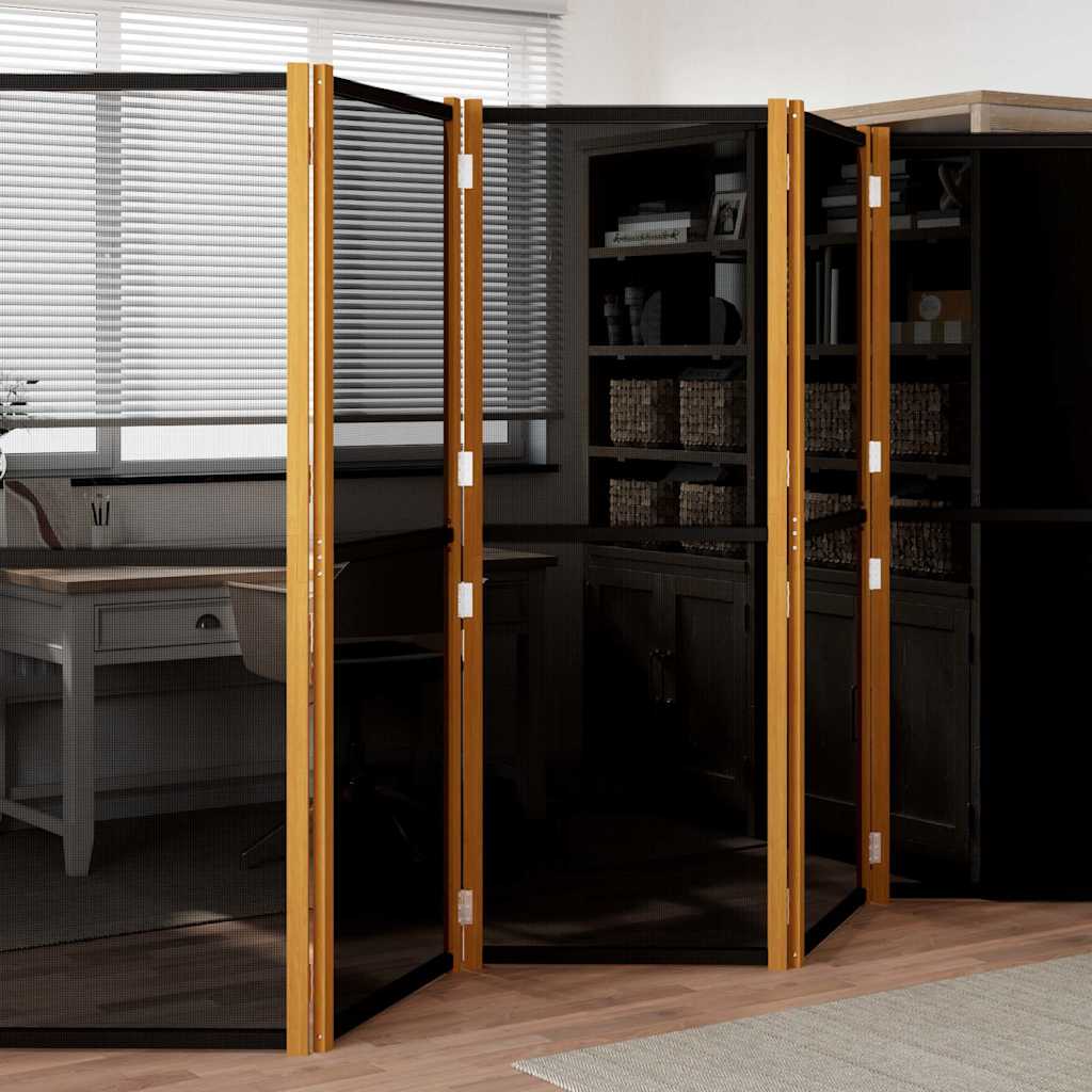 Vidaxl kamerscherm met 6 panelen 420x180 cm zwart