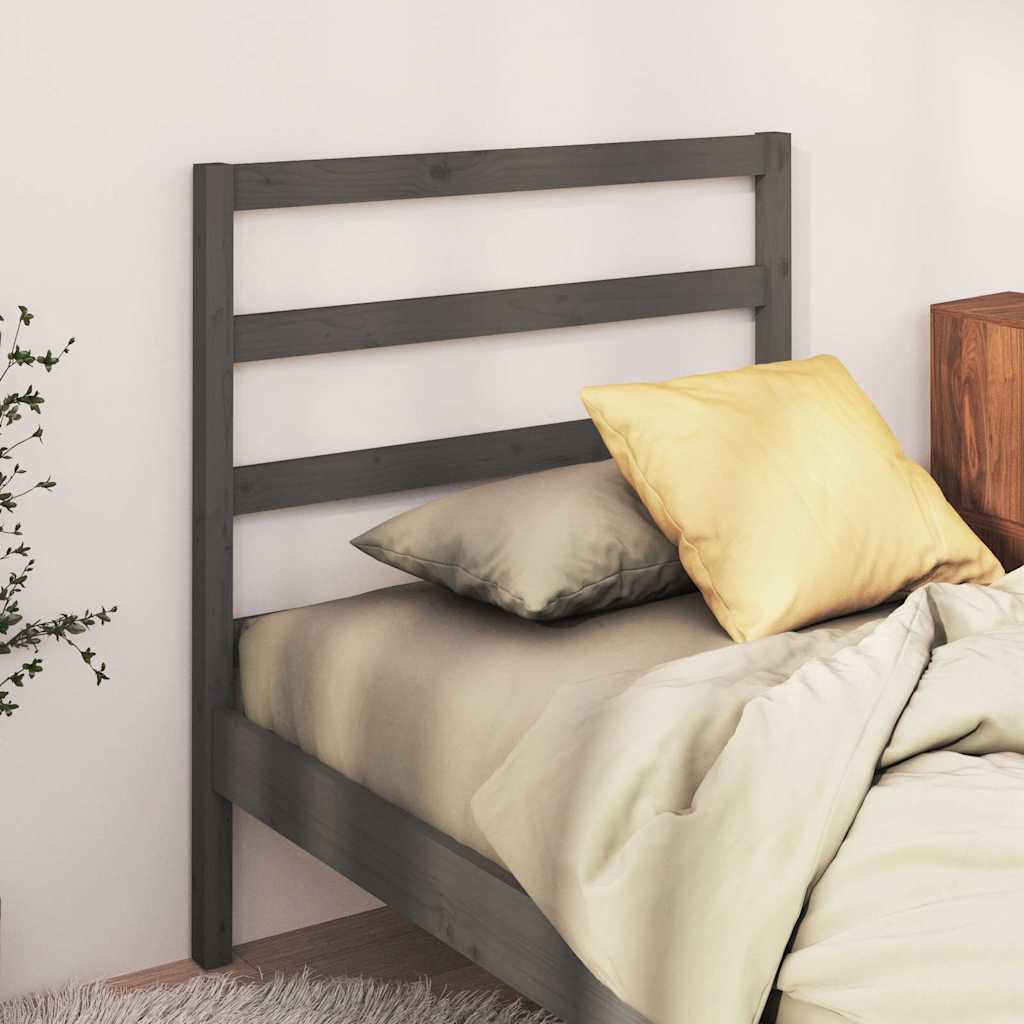 Vidaxl hoofdbord 96x4x100 cm massief grenenhout grijs