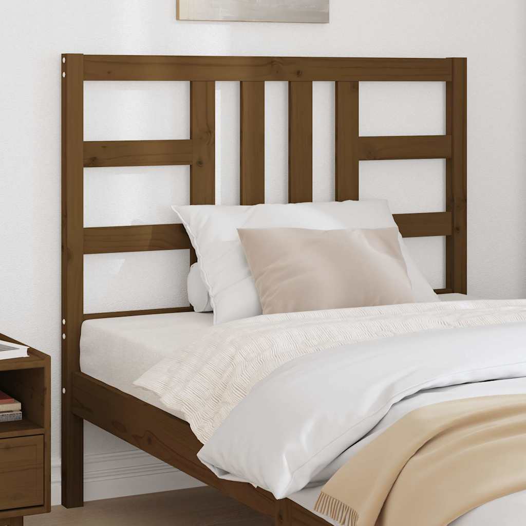 Vidaxl hoofdbord 106x4x100 cm massief grenenhout honingbruin