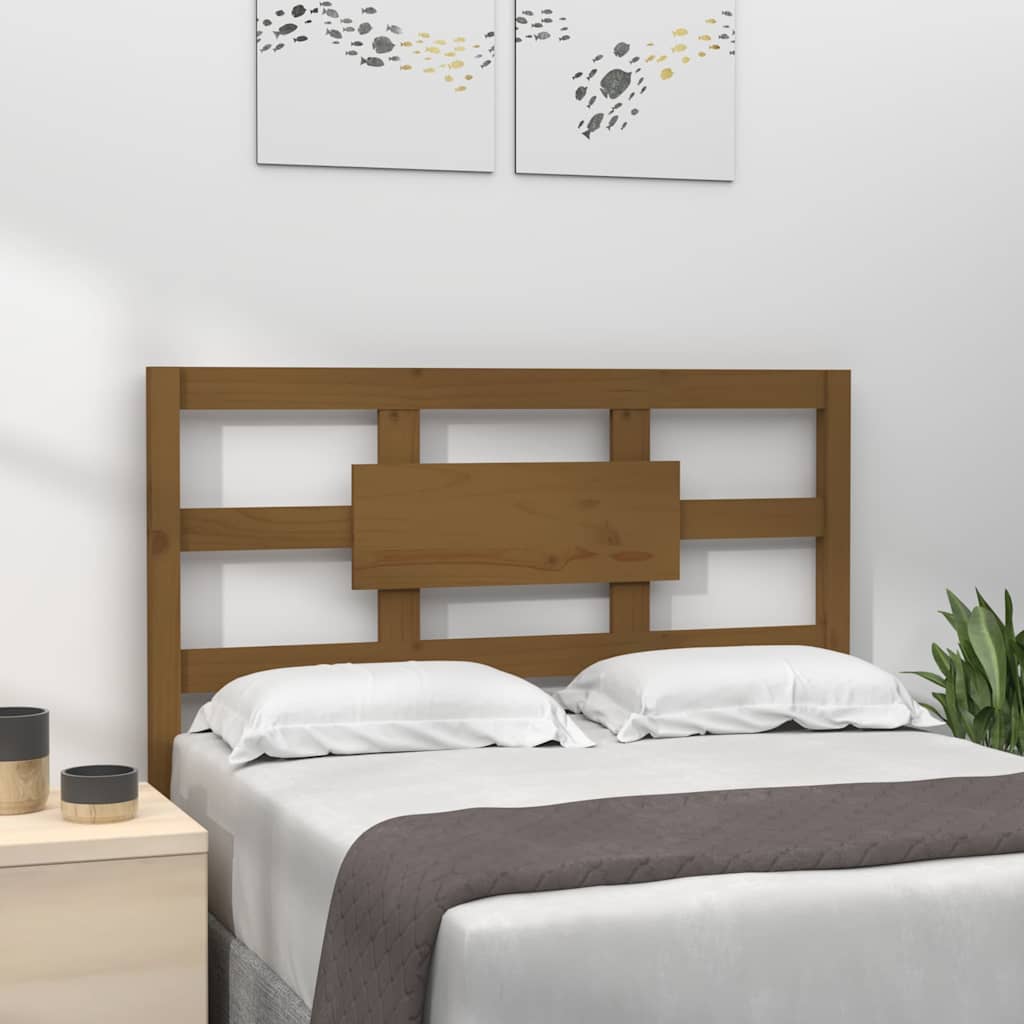 Vidaxl hoofdbord 95,5x4x100 cm massief grenenhout honingbruin