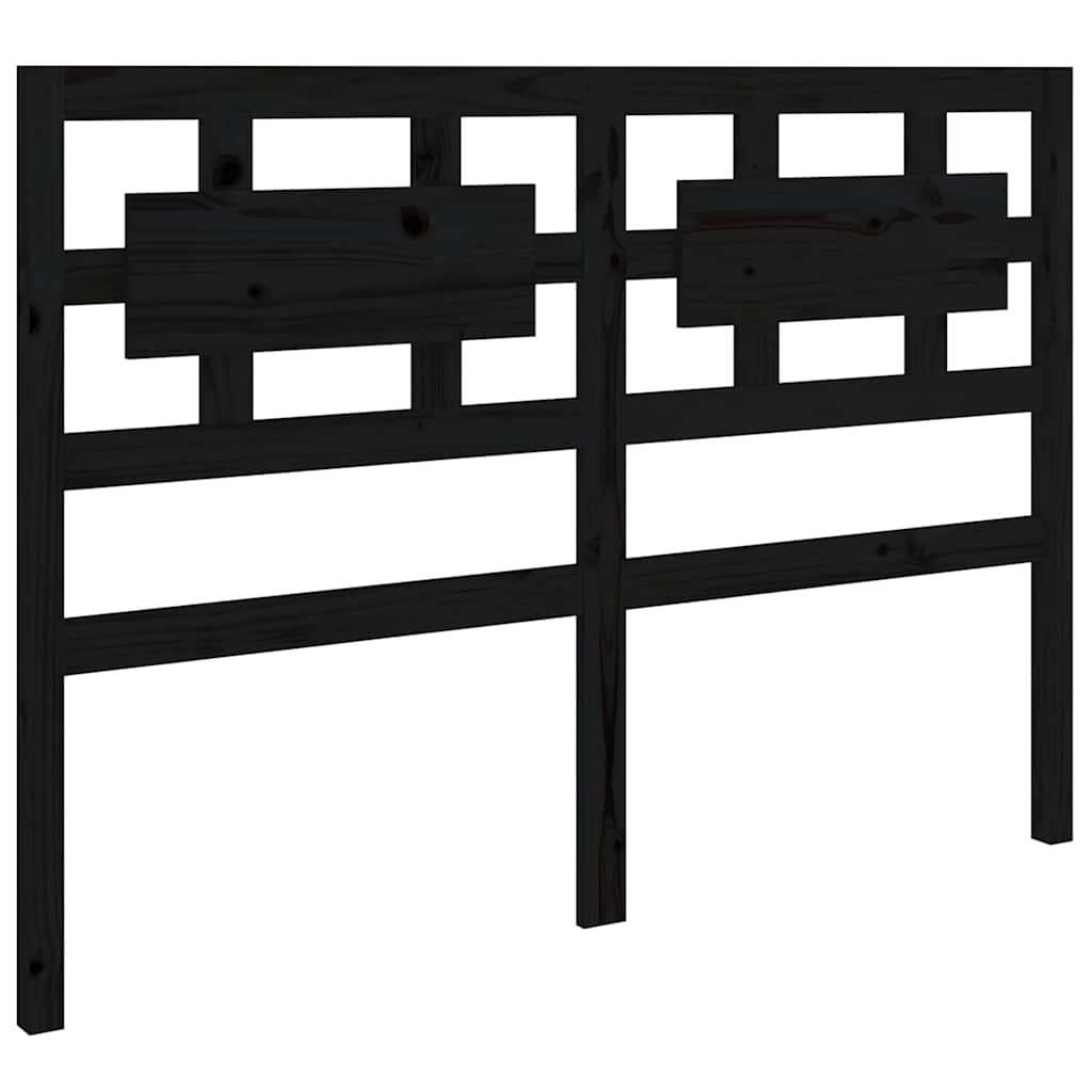 Vidaxl hoofdbord 185,5x4x100 cm massief grenenhout zwart