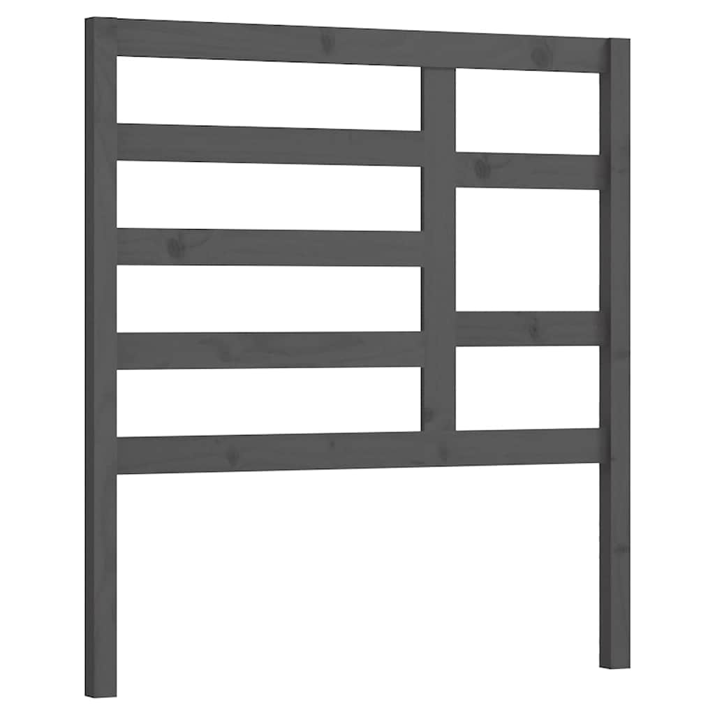 Vidaxl hoofdbord 96x4x104 cm massief grenenhout grijs