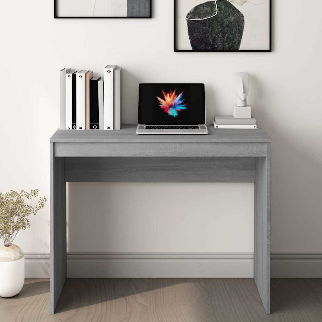 Vidaxl bureau 90x40x72 cm bewerkt hout grijs sonoma eikenkleurig