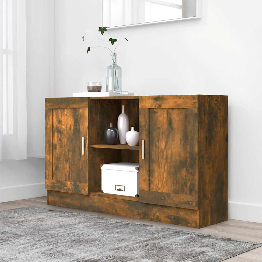 Vidaxl dressoir 120x30,5x70 cm bewerkt hout gerookt eikenkleurig