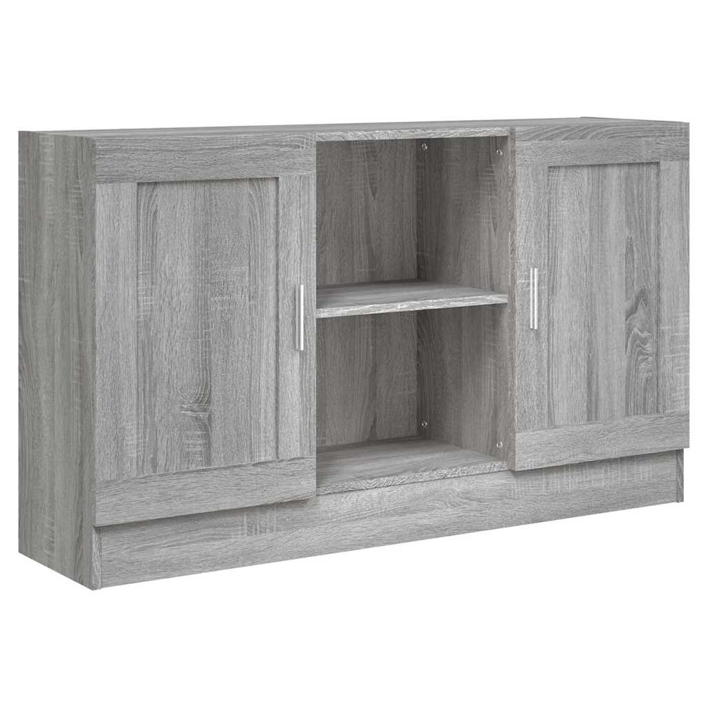 Vidaxl dressoir 120x30,5x70 cm bewerkt hout grijs sonoma eikenkleurig