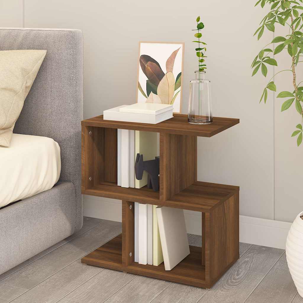 Vidaxl nachtkastjes 2 st 50x30x51,5 cm bewerkt hout bruin eikenkleur
