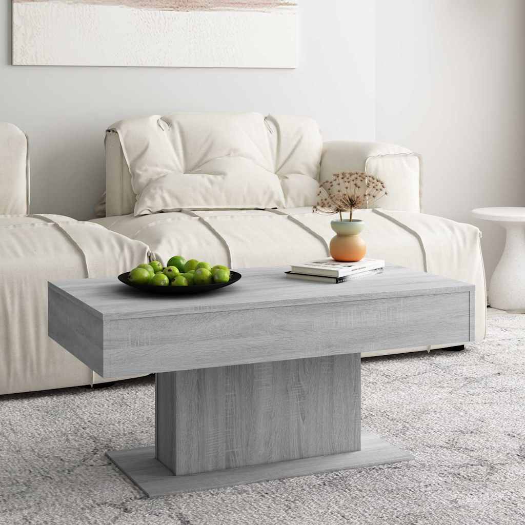 Vidaxl salontafel 96x50x45 cm bewerkt hout grijs sonoma eikenkleurig