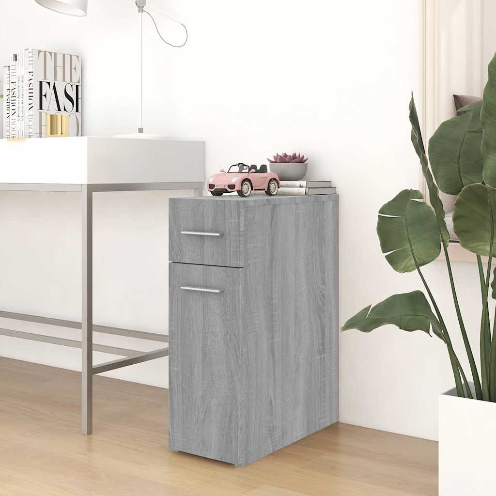Vidaxl apothekerskast 20x45,5x60 cm bewerkt hout grijs sonoma eiken