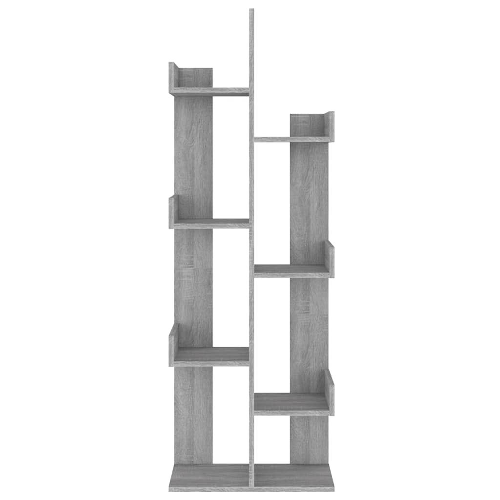 Vidaxl boekenkast 48x25,5x140 cm bewerkt hout grijs sonoma eikenkleur