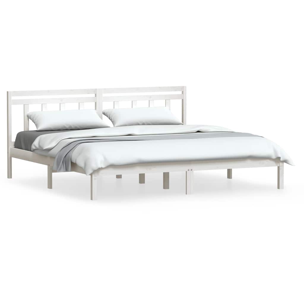 Vidaxl bedframe massief grenenhout wit 160x200 cm