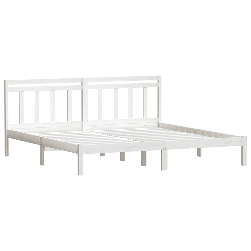 Vidaxl bedframe massief grenenhout wit 160x200 cm