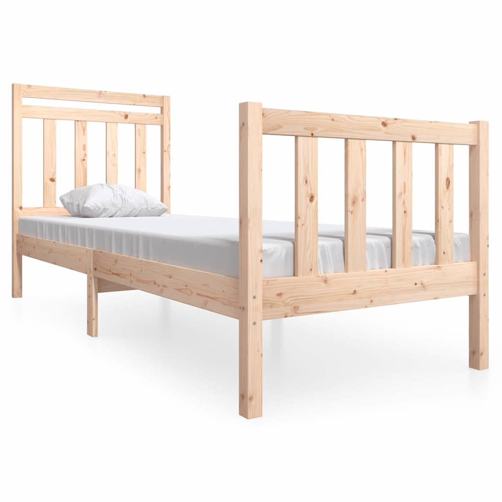 Vidaxl bedframe massief hout 75x190 cm