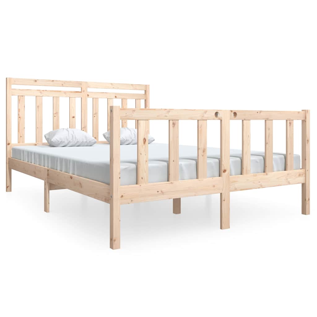 Vidaxl bedframe massief hout 140x190 cm