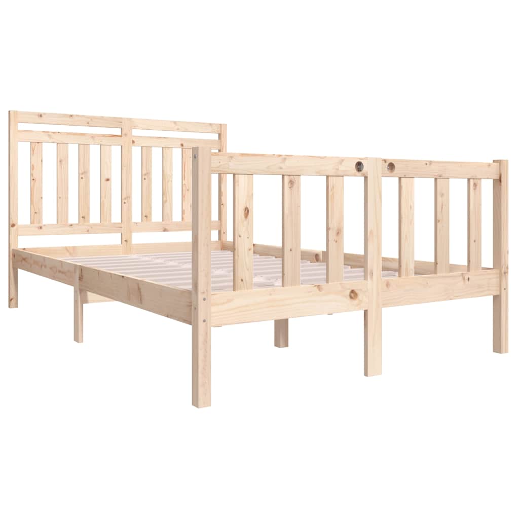 Vidaxl bedframe massief hout 140x190 cm