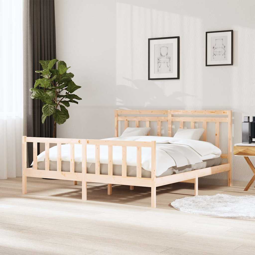 Vidaxl bedframe massief hout 160x200 cm