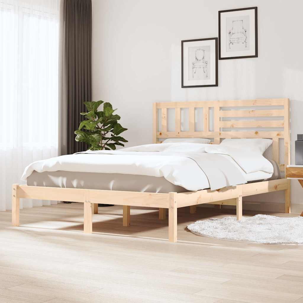 Vidaxl bedframe massief grenenhout 150x200 cm