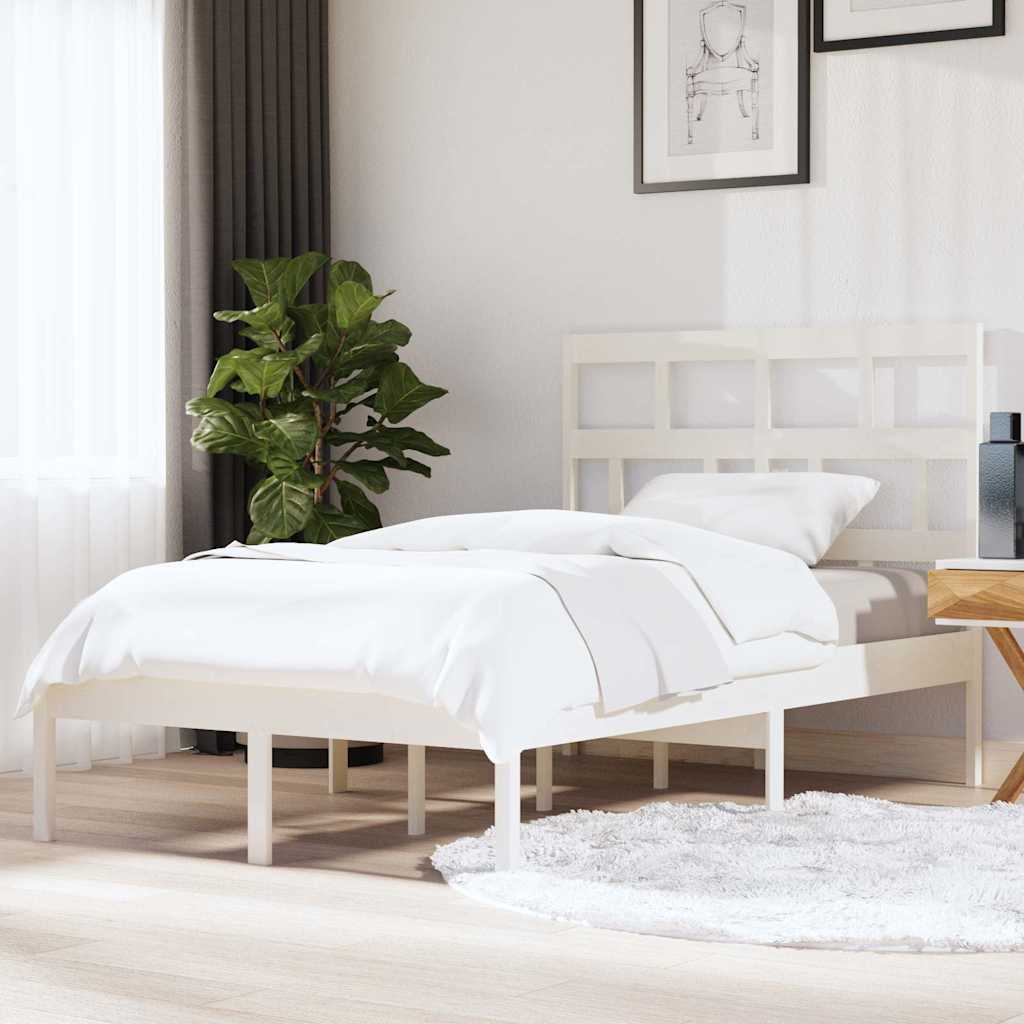 Vidaxl bedframe massief grenenhout wit 120x200 cm