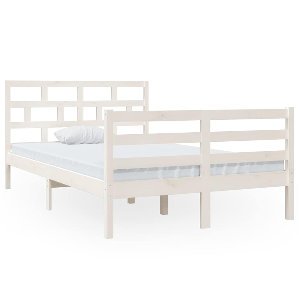 Vidaxl bedframe massief grenenhout wit 120x200 cm