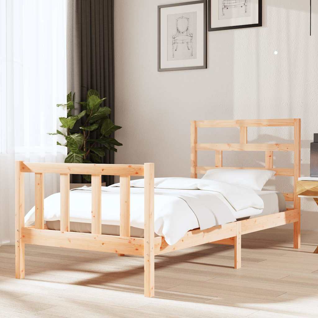 Vidaxl bedframe massief grenenhout 90x200 cm