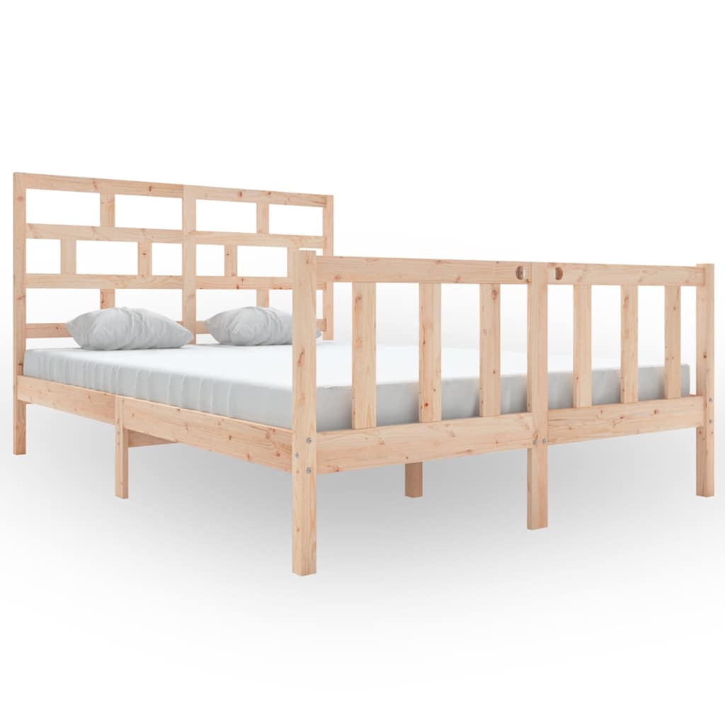 Vidaxl bedframe massief grenenhout 140x200 cm