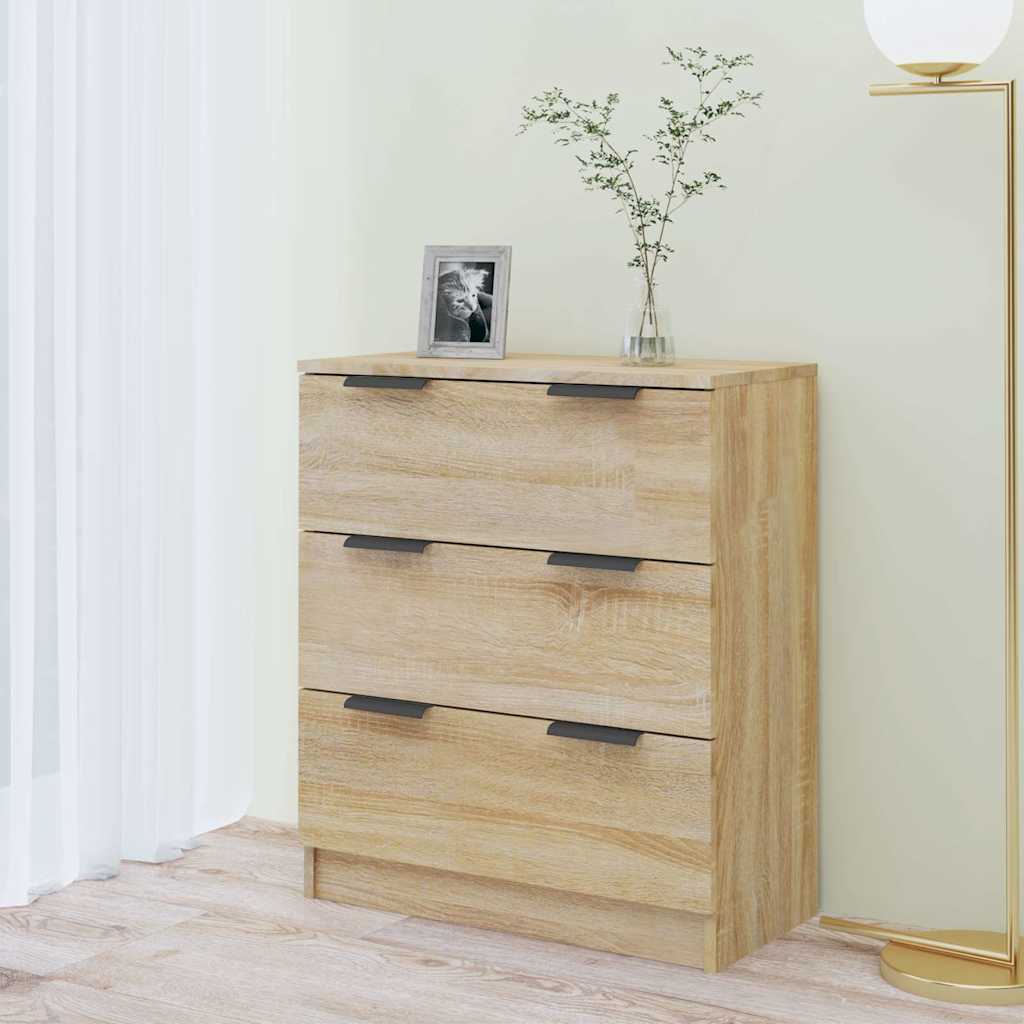 Vidaxl dressoir 60x30x70 cm bewerkt hout sonoma eikenkleurig