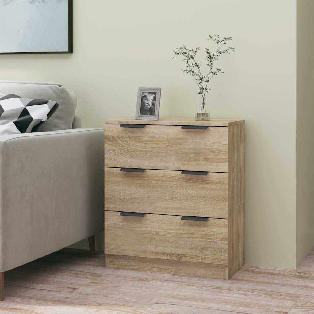Vidaxl dressoir 60x30x70 cm bewerkt hout sonoma eikenkleurig